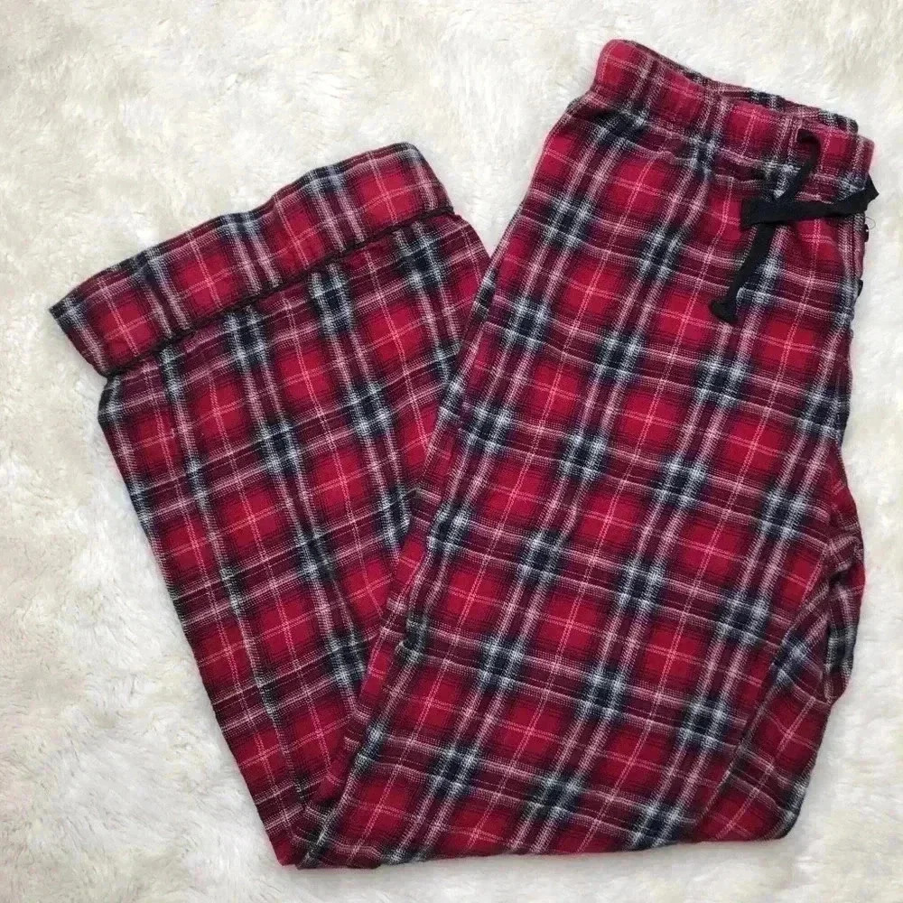 Denver Hayes Pajama Pants Red Plaid Size Medium